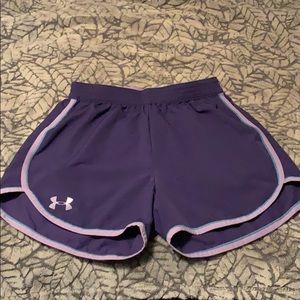 Women’s purple under armour shorts size small